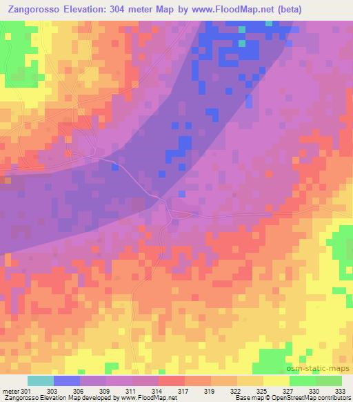 Zangorosso,Mali Elevation Map