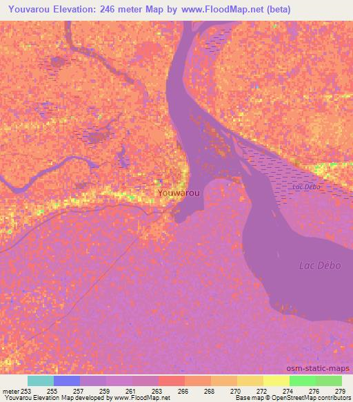 Youvarou,Mali Elevation Map