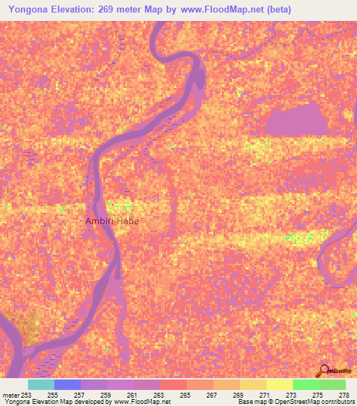 Yongona,Mali Elevation Map