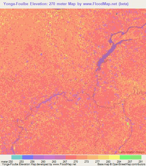 Yonga-Foulbe,Mali Elevation Map