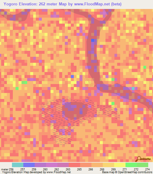 Yogoro,Mali Elevation Map