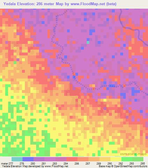 Yedala,Mali Elevation Map