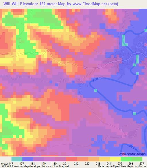 Wili Wili,Mali Elevation Map
