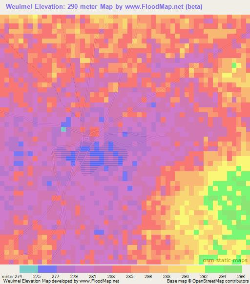 Weuimel,Mali Elevation Map
