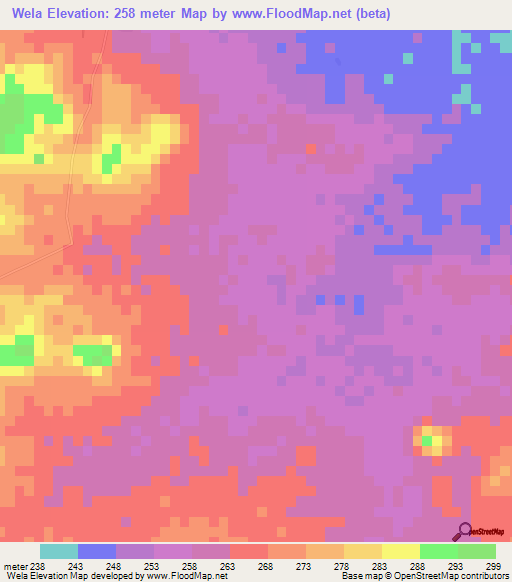 Wela,Mali Elevation Map