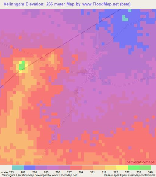 Velinngara,Mali Elevation Map