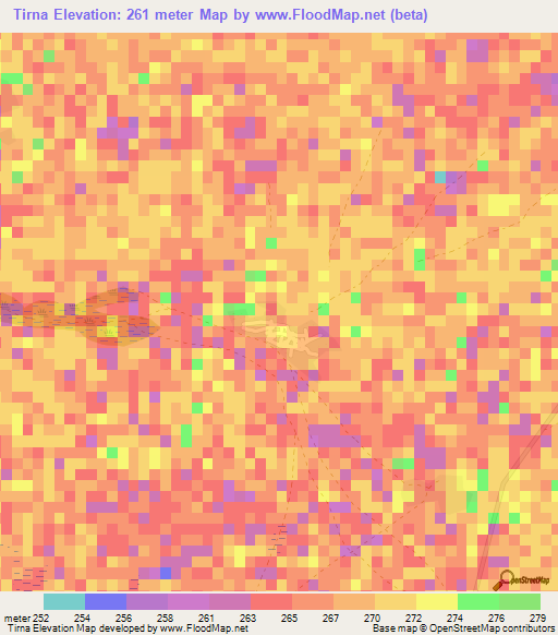 Tirna,Mali Elevation Map