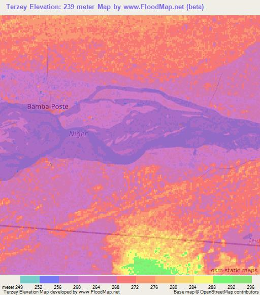 Terzey,Mali Elevation Map