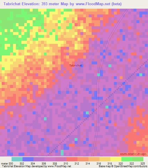 Tabrichat,Mali Elevation Map