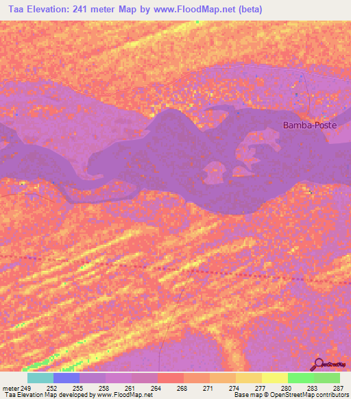 Taa,Mali Elevation Map