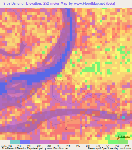Siba-Banendi,Mali Elevation Map
