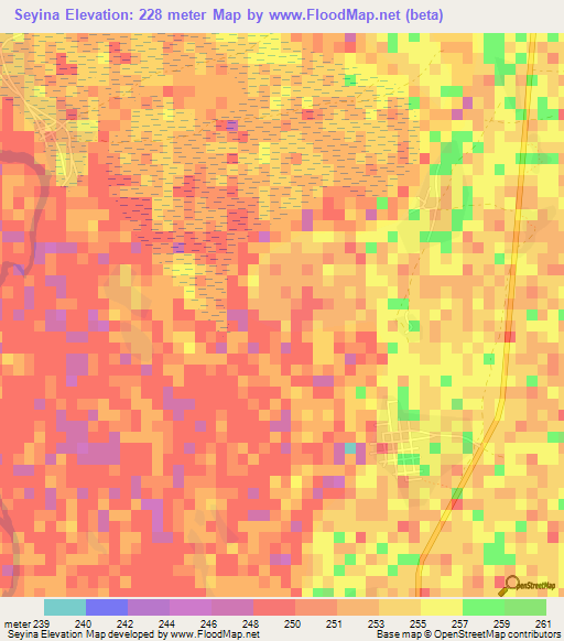 Seyina,Mali Elevation Map