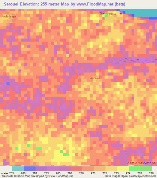Serouel,Mali Elevation Map