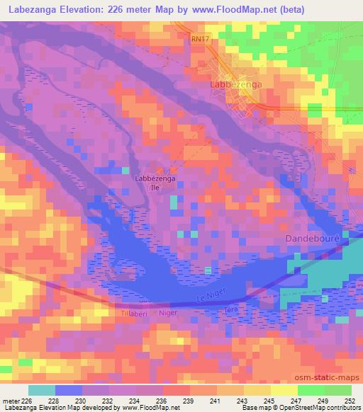 Labezanga,Mali Elevation Map