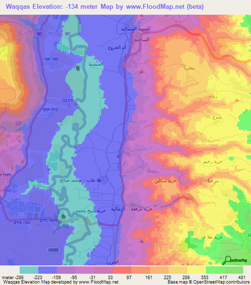 Waqqas,Jordan Elevation Map