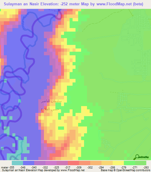 Sulayman an Nasir,Jordan Elevation Map