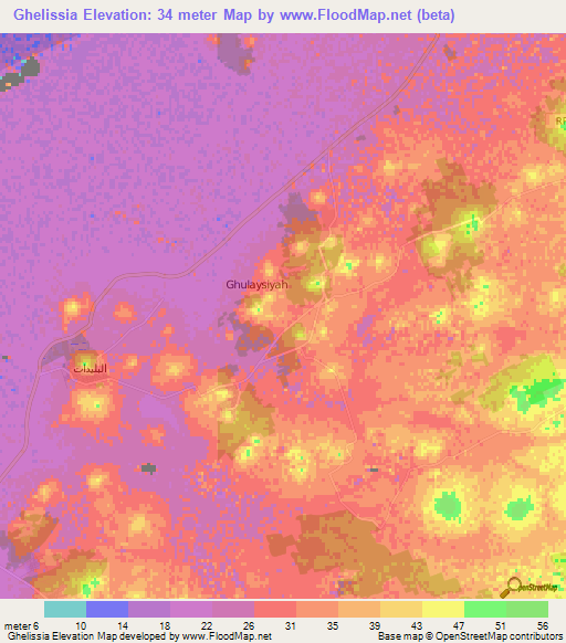 Ghelissia,Tunisia Elevation Map