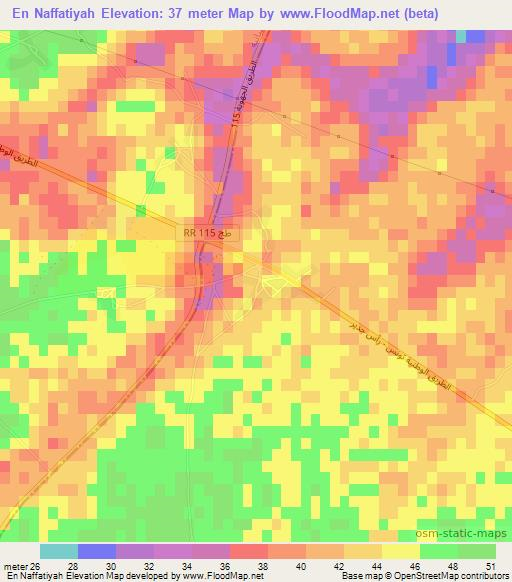 En Naffatiyah,Tunisia Elevation Map