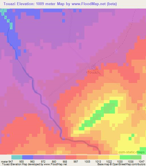 Touazi,Algeria Elevation Map