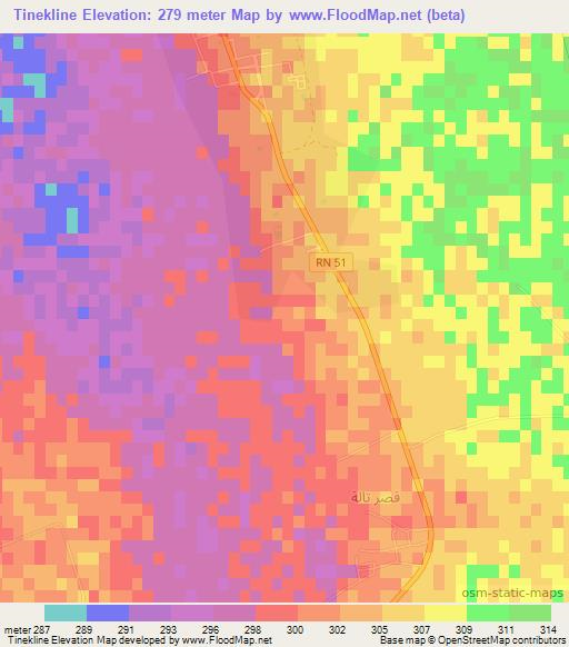 Tinekline,Algeria Elevation Map