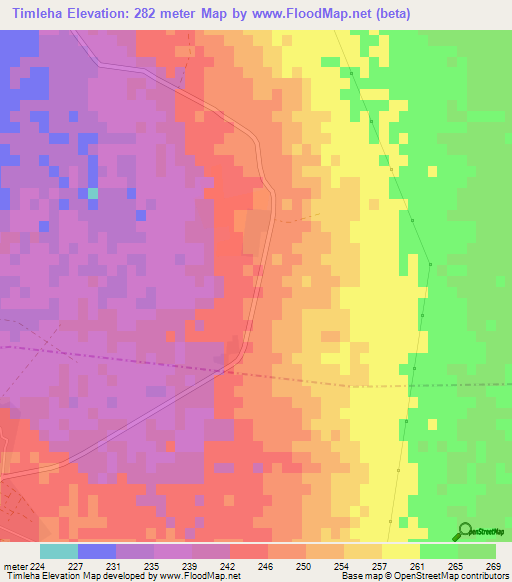 Timleha,Algeria Elevation Map
