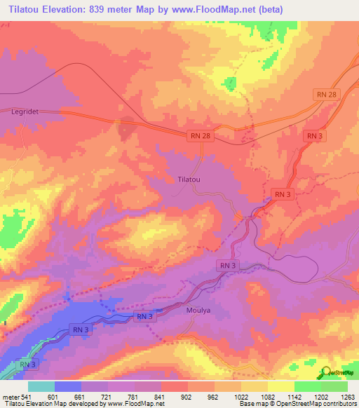 Tilatou,Algeria Elevation Map