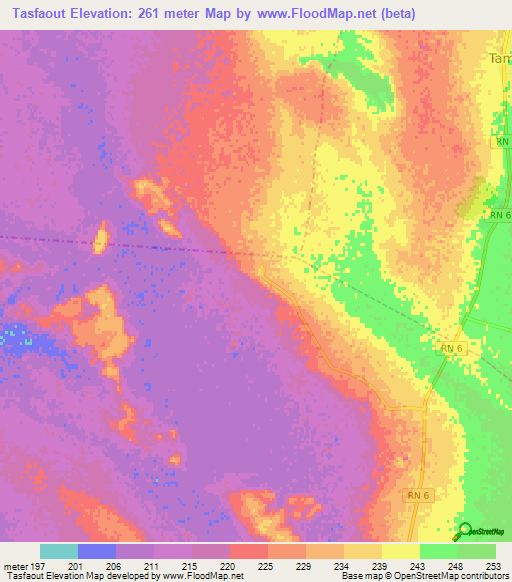 Tasfaout,Algeria Elevation Map