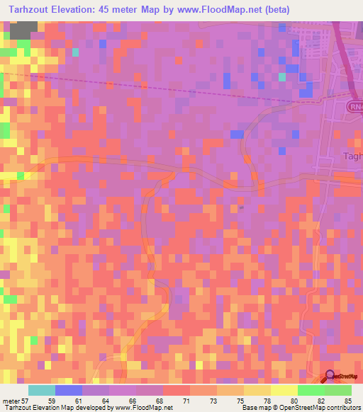 Tarhzout,Algeria Elevation Map