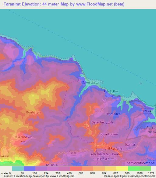 Taranimt,Algeria Elevation Map