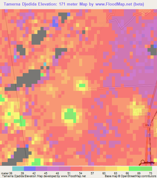 Tamerna Djedida,Algeria Elevation Map