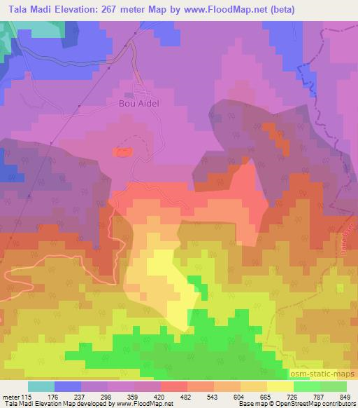 Tala Madi,Algeria Elevation Map