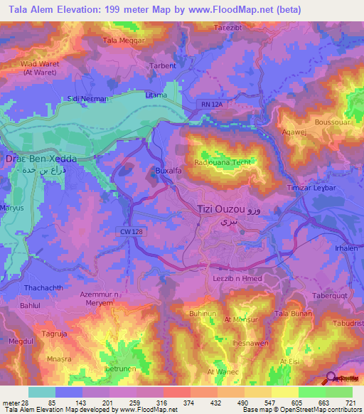 Tala Alem,Algeria Elevation Map