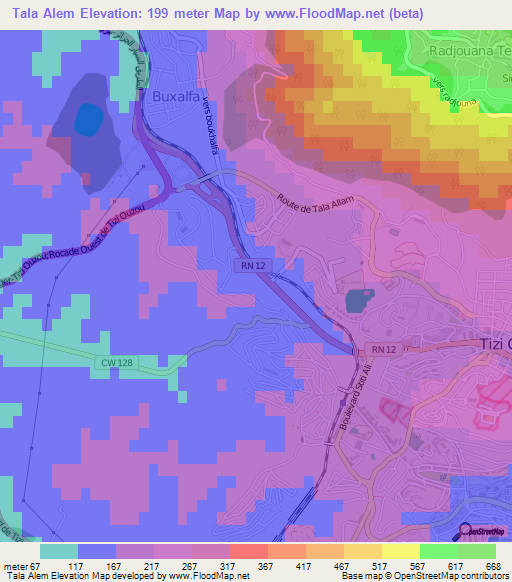 Tala Alem,Algeria Elevation Map