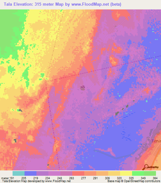 Tala,Algeria Elevation Map