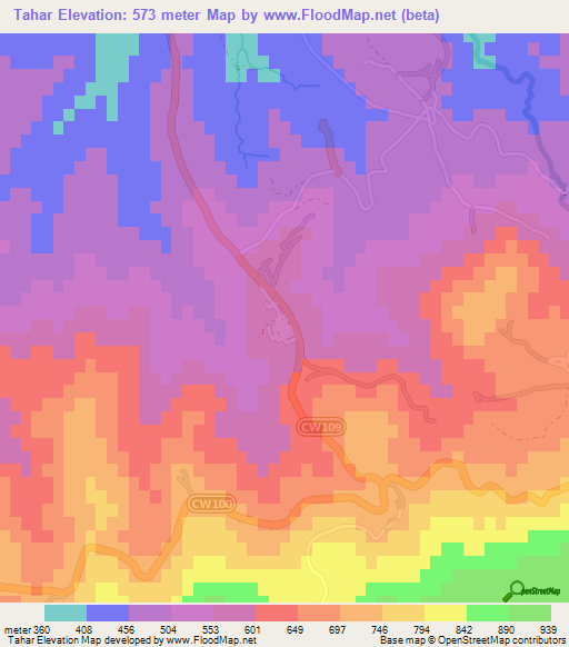 Tahar,Algeria Elevation Map