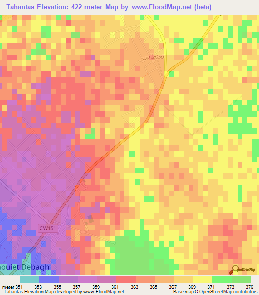 Tahantas,Algeria Elevation Map