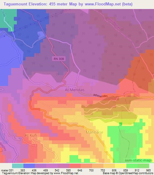Taguemount,Algeria Elevation Map