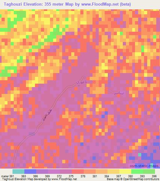 Taghouzi,Algeria Elevation Map