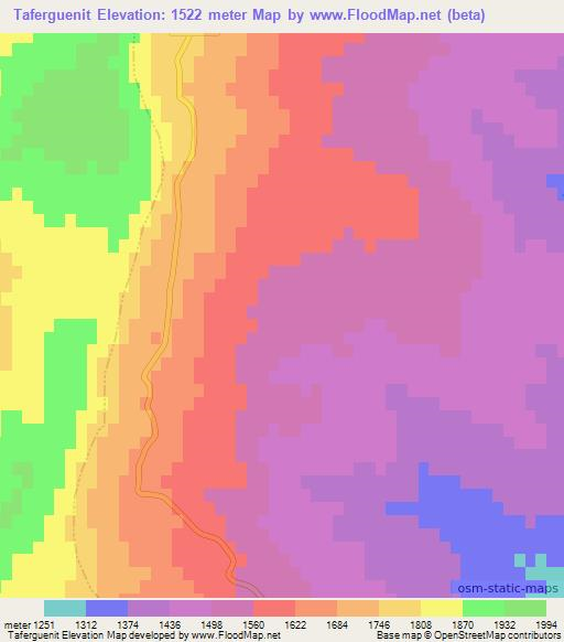 Taferguenit,Algeria Elevation Map