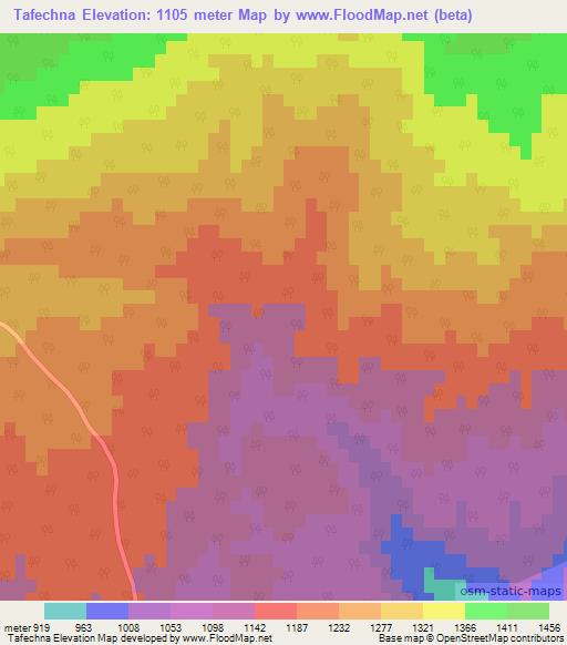 Tafechna,Algeria Elevation Map