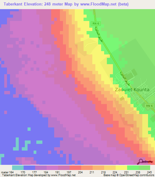 Taberkant,Algeria Elevation Map