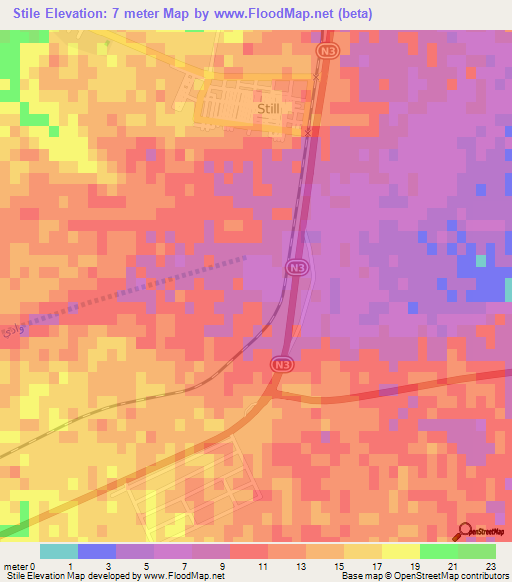 Stile,Algeria Elevation Map