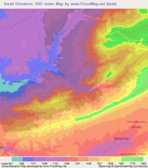 Smail,Algeria Elevation Map
