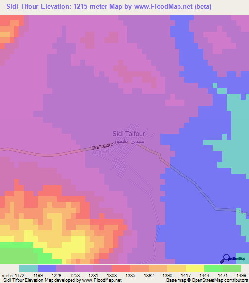 Sidi Tifour,Algeria Elevation Map