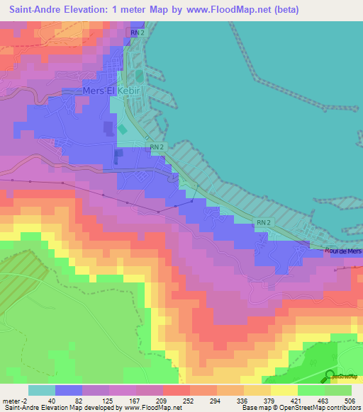 Saint-Andre,Algeria Elevation Map