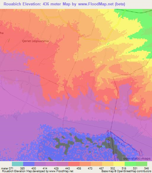 Rouabich,Algeria Elevation Map