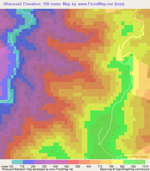 Rhaoussil,Algeria Elevation Map