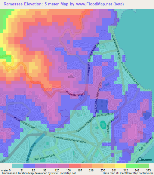Ramasses,Algeria Elevation Map