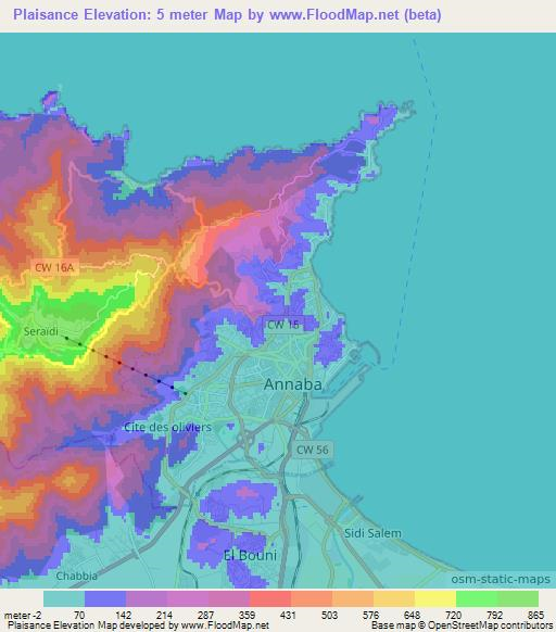 Plaisance,Algeria Elevation Map