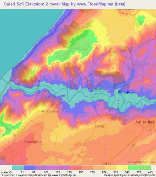 Ouled Safi,Algeria Elevation Map